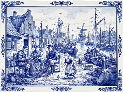 Tile mural delft blue - tile,