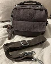 Kipling Candy Brown 2-In-1 Crossbody Bag Backpack With Removable Strap.