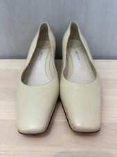 Ladies Low Heeled Block Leather Shoes Size 6(39) From Brunomagli Handmade Italy