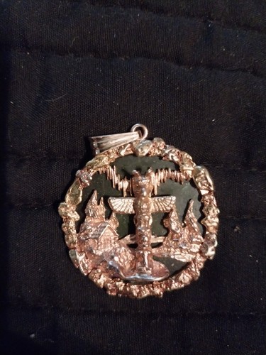 Alaskan gold nugget and jade - and,