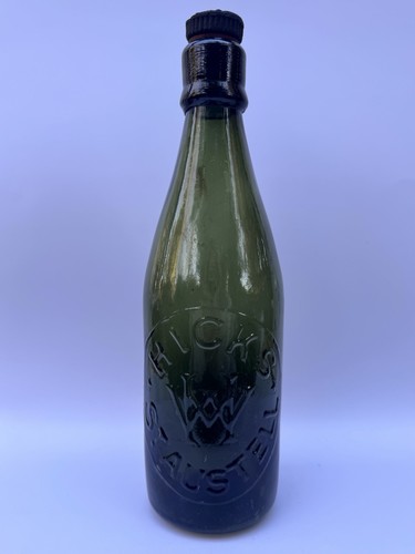 Antique green glass brewery - green,