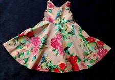 Girl 3-4 Designer Monsoon Birds Floral Monsoon Dress Worn Twice - Gorgeous 👗!
