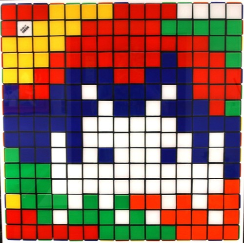 Invader rubik camouflage print - rubik,