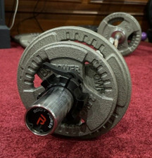 Body Power Olympic Combo Bar with 30kg Weights and easy fit collars