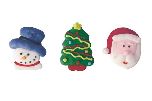 Santa snowman tree sugar - &,