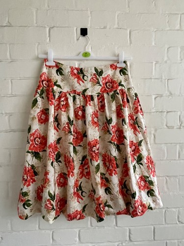 Toast silk floral skirt - , cream