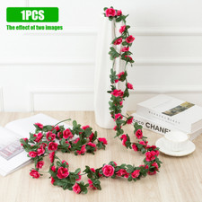 45 Flowers 8Ft Artificial Flower Rose Fake Hanging Garland Party Wedding Decor