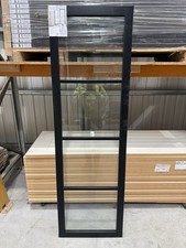 NEW STYLE  CONTEMPORARY BLACK 4 PANEL GLAZED DOORS 1981mm X 762mm X 35mm