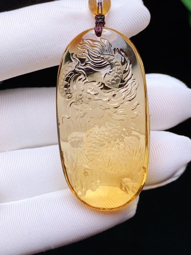 Natural brazil citrine - brazil, dragon