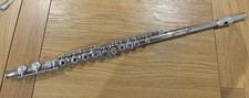 Yamaha YFL 371II flute with 925 Silver head and open holes. 