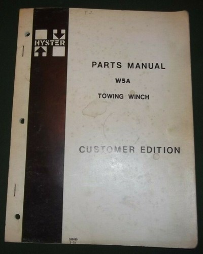 Hyster w5a towing winch - towing,