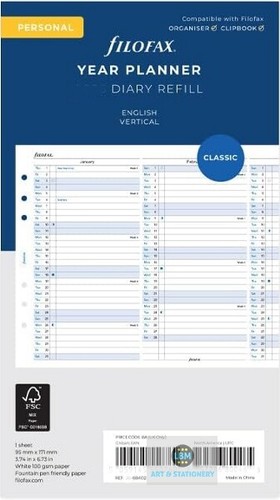 Filofax personal year - filofax,