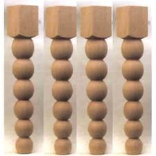 4 FOOTSTOOL LEGS E177 TURNED