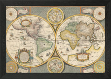 Old Map of the World 1642