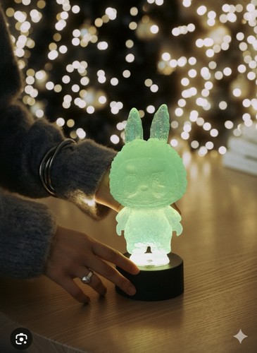Green labubu led light crystal - light,