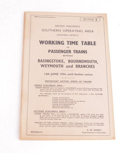 Railway working timetable - railway,