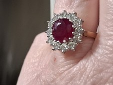 18ct gold ruby and diamond