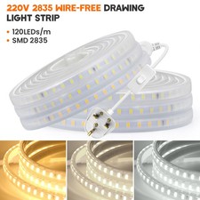 LED Strip Rope Lights 2835SMD Flexible Tape Lamp Waterproof IP67 220V UK Plug