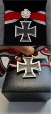 WWII German Iron Cross Medal Oak Leaves silver with box certification