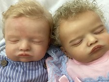 19-Inch Reborn Baby Doll Twins Levi Awake & Sleeping 3D Skin Visible Veins