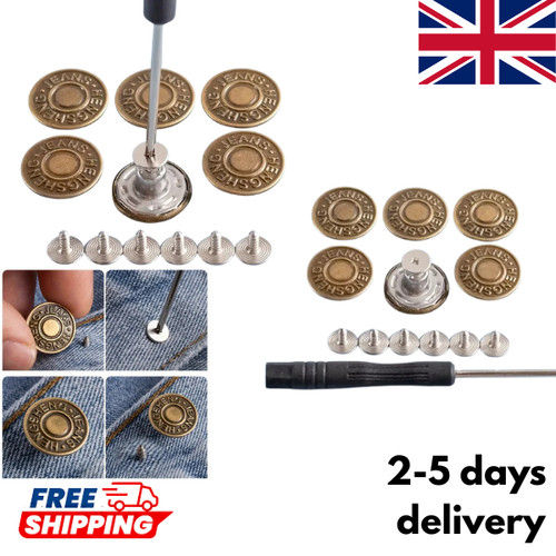 Sew jeans buttons bronze - no,