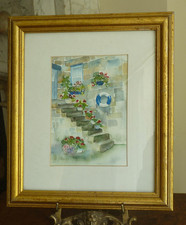 Watercolour painting gold