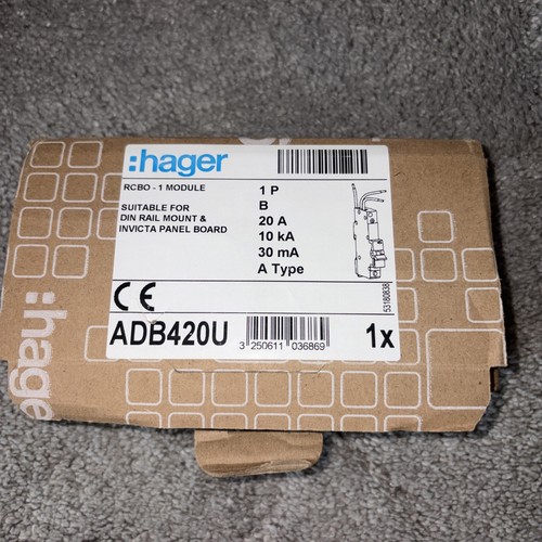 Hager rcbo 10ka b 20a - 1p,