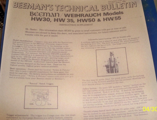 Beeman weihrauch hw30 hw35 - beeman,