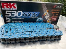 RK 530 GXW Chain, Blue for Suzuki GSX-R 1000, K1-K8, 110/112 Links, Blue