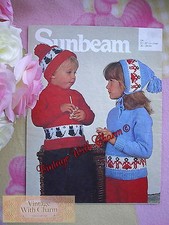 Vintage Knitting Pattern Childs Bobble / Tassel Hat & Jumper Cat Or People Motif