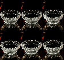 Ice Cream Bowls Sundae Set Of 6 Prawn Cocktail Dessert Nut Bowls Crystal Look