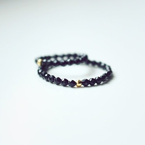 Black tourmaline faceted round - tourmaline,