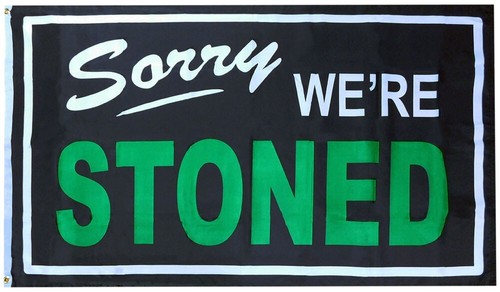 3x5 sorry stoned black - sorry,