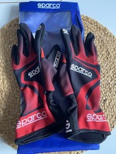 Sparco Rush Karting Gloves Red / Black GO Kart Size 8 XS