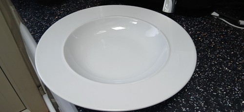 Denby white rimmed - rimmed, gourmet