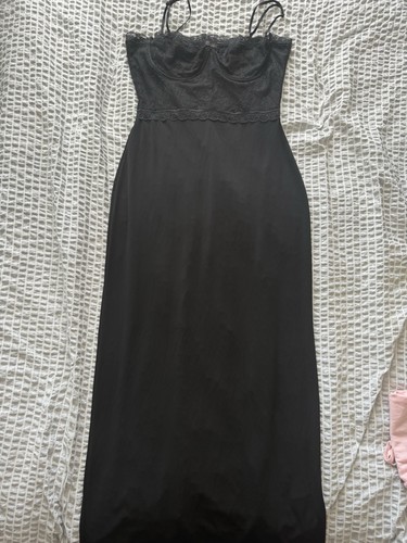 Zara black lace maxi slip - zara,