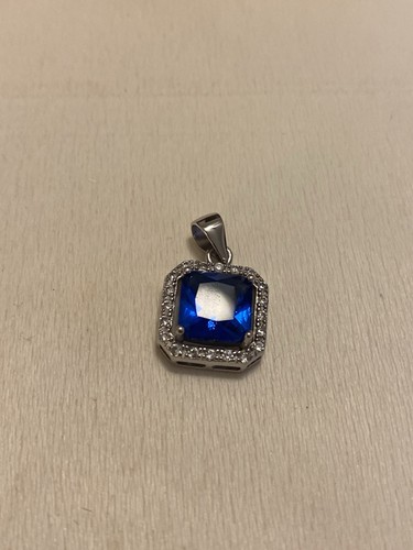 Square halo tanzanite charm - halo,