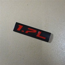 1x Black 1.7L Red Metal Emblem Sticker Badge Decal Coupe Engine Sedan 4wd Racing