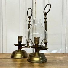 Vintage Brass Candlestick Holders Lanterns Chamber Sticks Hurricane Lamp