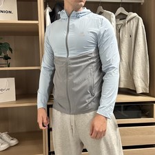 Montirex Mens Surge 2.0 Windbreaker Track Jacket Size S Blue Grey Hoodie