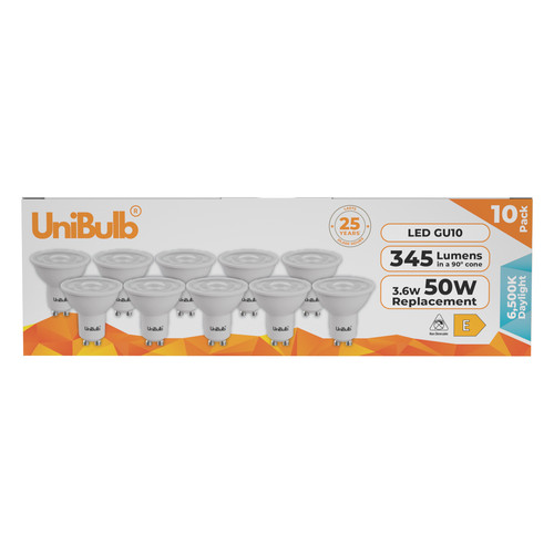 Pack unibulb gu10 led - 10,