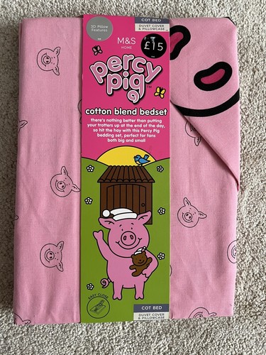 Percy pig cotton - cotton, cot