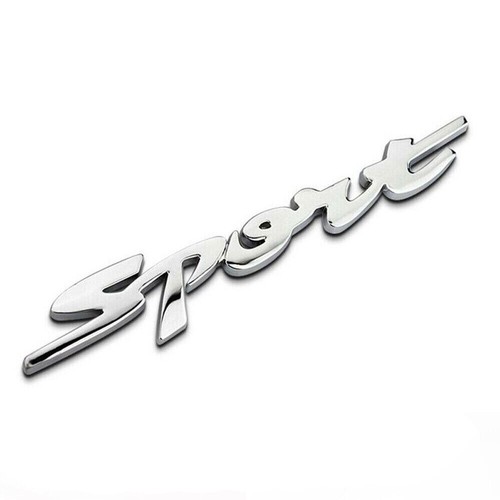 Sport logo metal chrome - 3d,