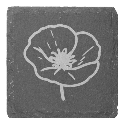 Poppy flower 10cm square - x, 'poppy
