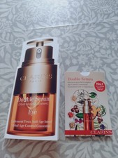 Clarins Double Serum For Eyes 0.9ml X 1 samples & Double Serum 0.9ml X 2