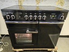 Rangemaster Professional Plus Induction Range Cooker In Black And Chrome 100cm