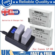 2X LP-E8 Battery & Dual Charger For Canon EOS 700D 550D 650D 600D DSLR Camera UK