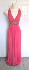 Next Cerise Pink Grecian Style Maxi Dress. 14 UK. Low Cut.  Party Prom Ballgown