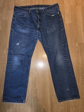 Vintage Y2K LEVI'S 505 Regular Fit Blue Denim Jeans W38 L30
