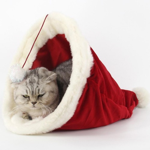 Cute cat bed nest santa - cute,